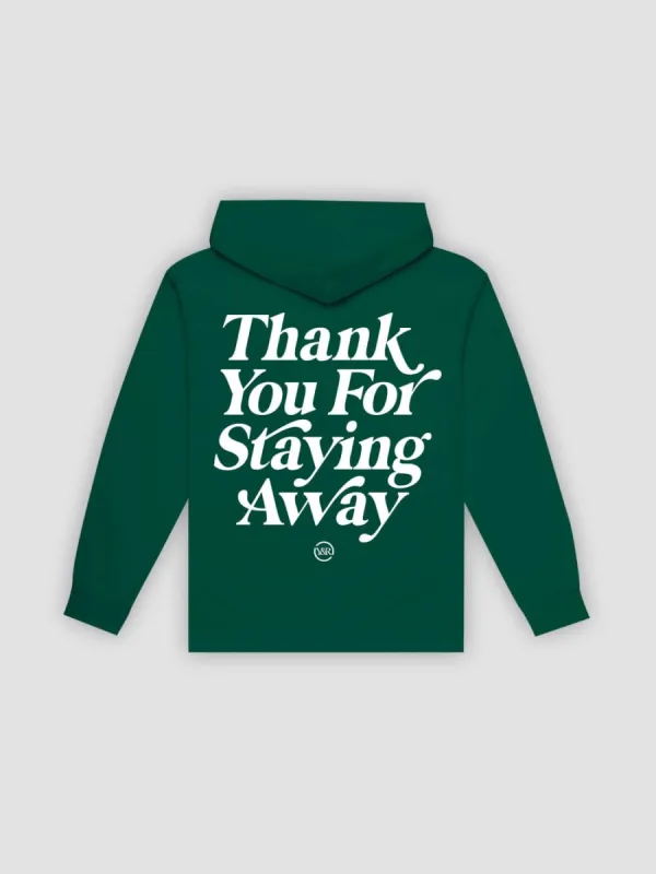 Keep Your Distance Hoodie - Forrest Green sold by Young & Reckless