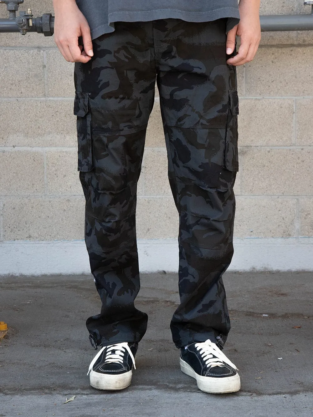 Ambush Cargo Pants - Black Camo sold by Young & Reckless