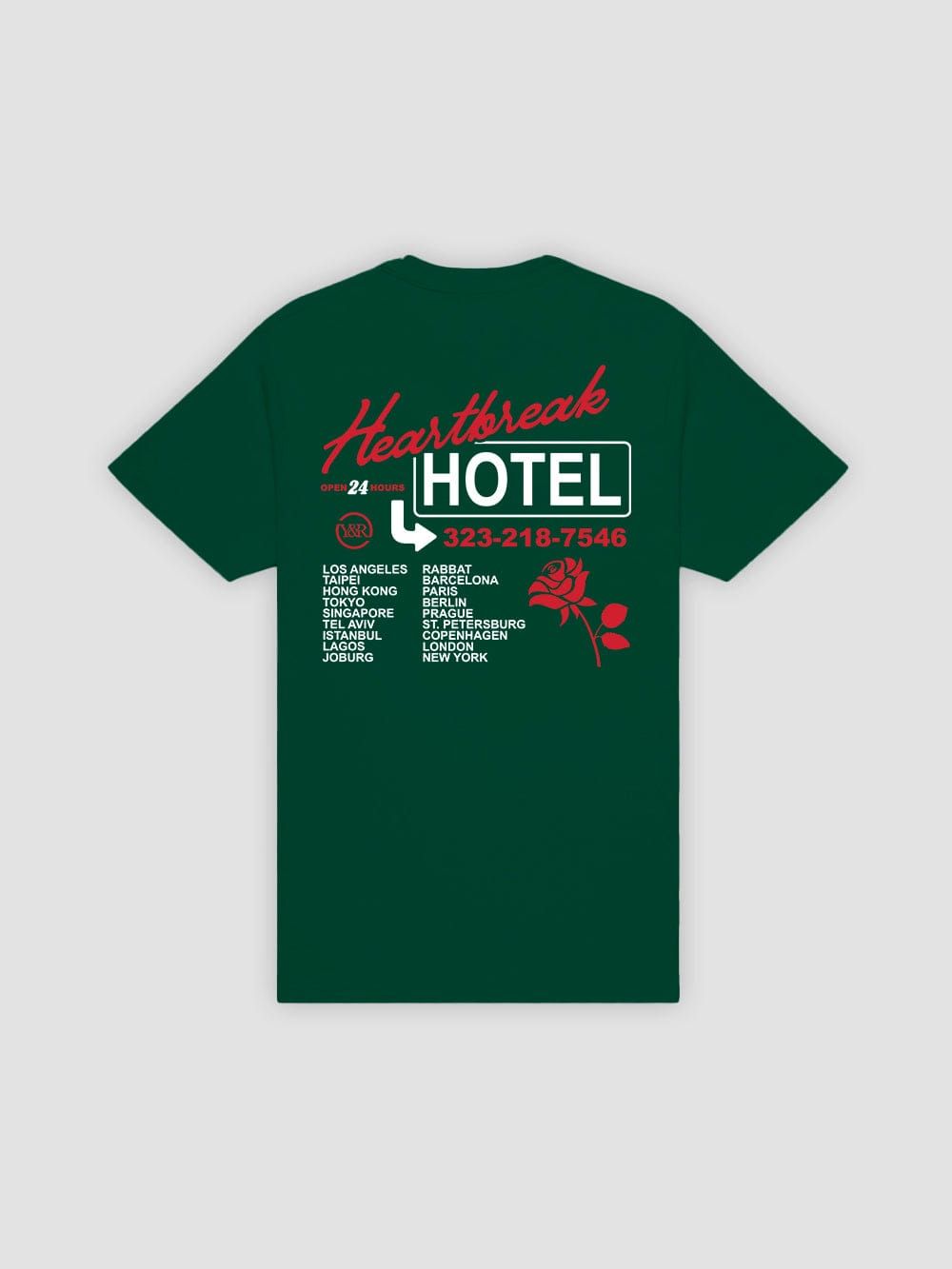 Heartbreak Hotel Tee - Forest Green sold by Young & Reckless