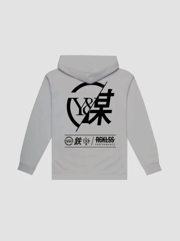 Strike Thru Hoodie - Carbon Grey sold by Young & Reckless