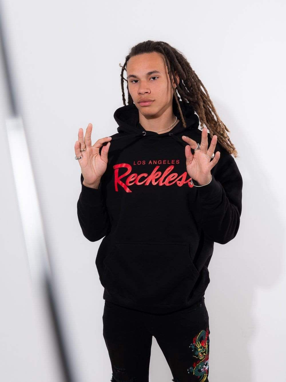 OG Reckless Hoodie - Black/Red sold by Young & Reckless product image thumbnail 2