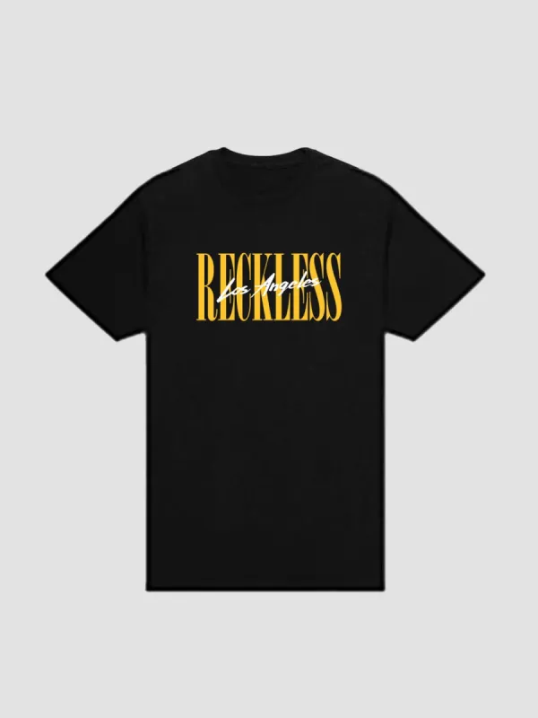 LA Vintage Tee - Black/Gold sold by Young & Reckless