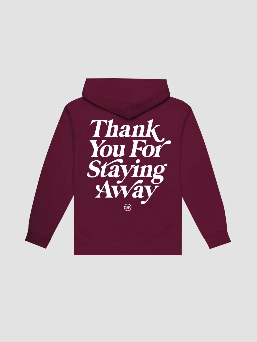 Keep Your Distance Hoodie - Maroon sold by Young & Reckless