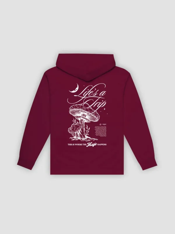 Life's A Trip Hoodie - Maroon sold by Young & Reckless