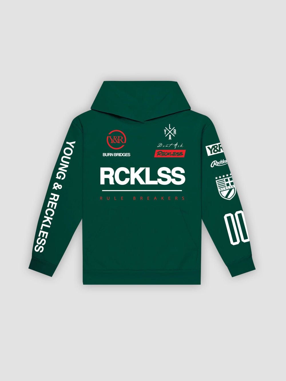 Fast Track Hoodie - Forrest Green sold by Young & Reckless product image thumbnail 2