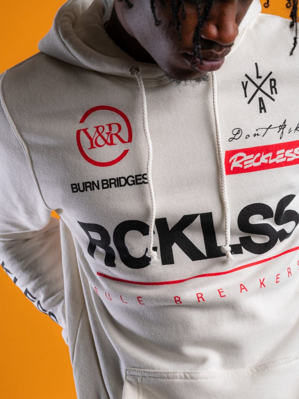 Fast Track Hoodie - Natural sold by Young & Reckless product image thumbnail 3