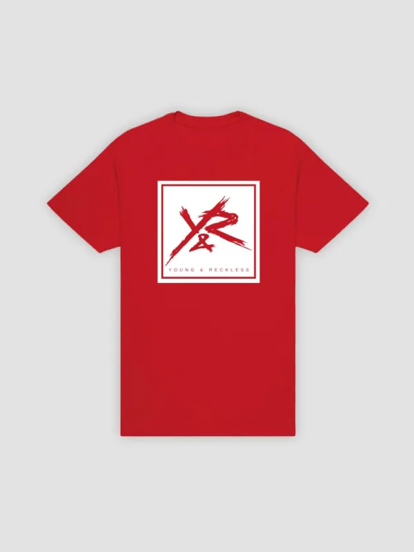 Square Logo Tee - Red sold by Young & Reckless