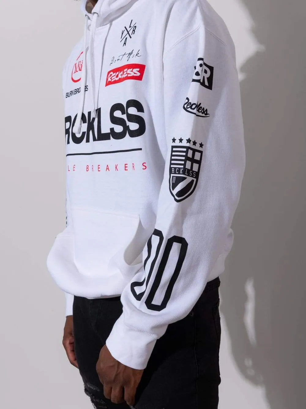 Fast Track Hoodie - White sold by Young & Reckless product image thumbnail 4