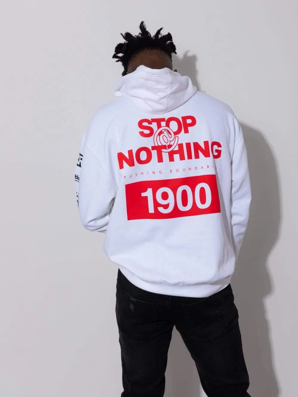 Fast Track Hoodie - White sold by Young & Reckless product image thumbnail 2