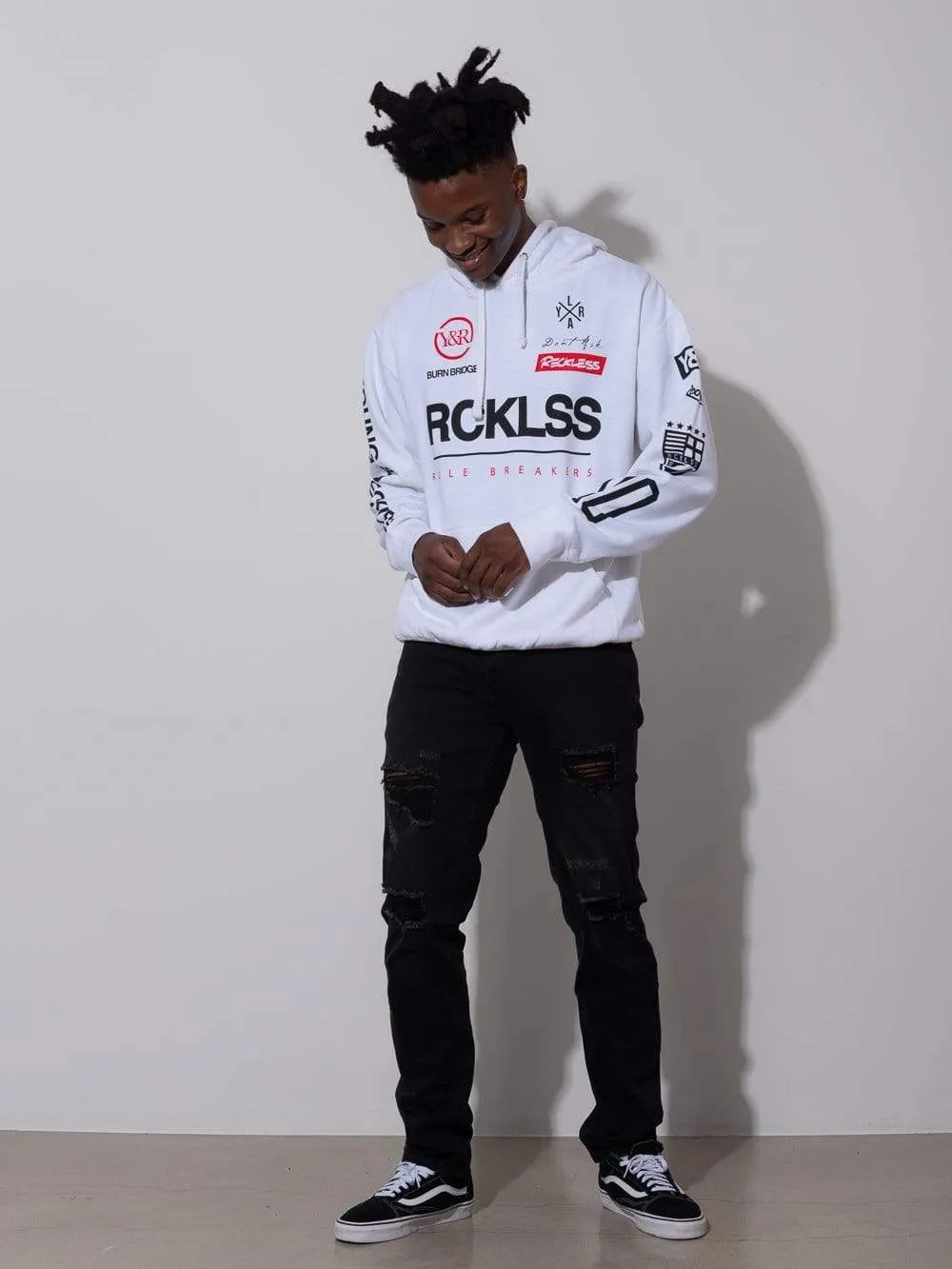Fast Track Hoodie - White sold by Young & Reckless