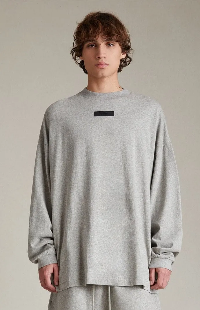 Fear of God Essentials Men's Dark Heather Oatmeal Long Sleeve T-Shirt sold by Young & Reckless product image thumbnail 4
