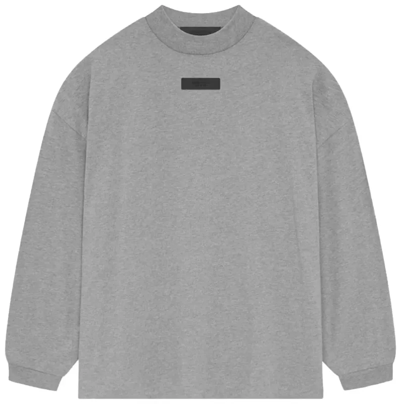 Fear of God Essentials Men's Dark Heather Oatmeal Long Sleeve T-Shirt sold by Young & Reckless