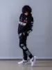 Fast Track Sweatpants - Black/White sold by Young & Reckless