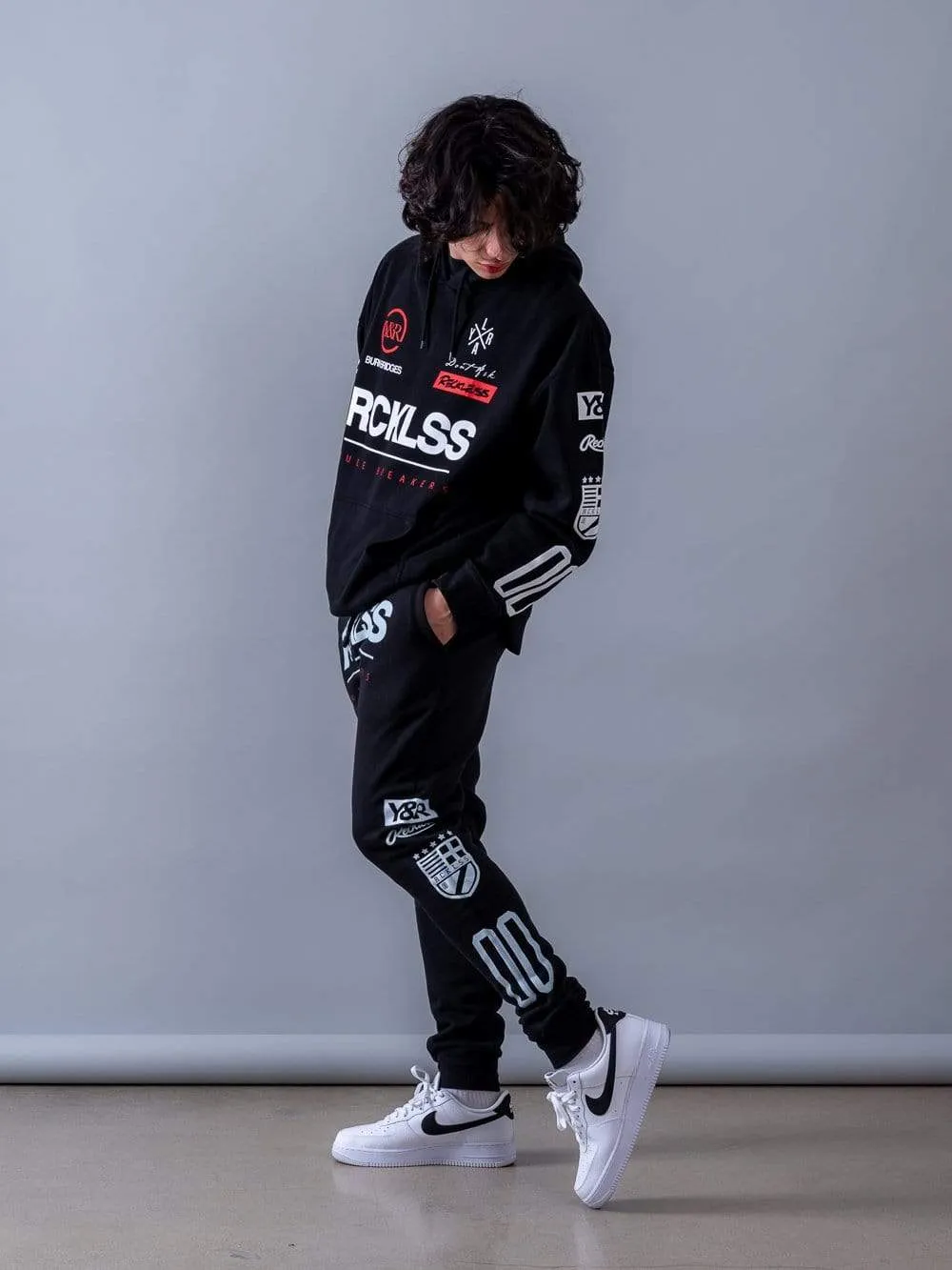 Fast Track Sweatpants - Black/White sold by Young & Reckless product image thumbnail 5