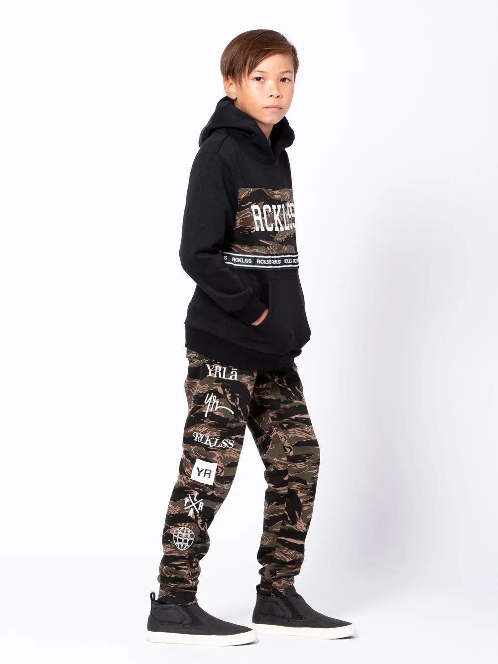 Youth Lane Change Streamline Hoodie - Black sold by Young & Reckless product image thumbnail 3