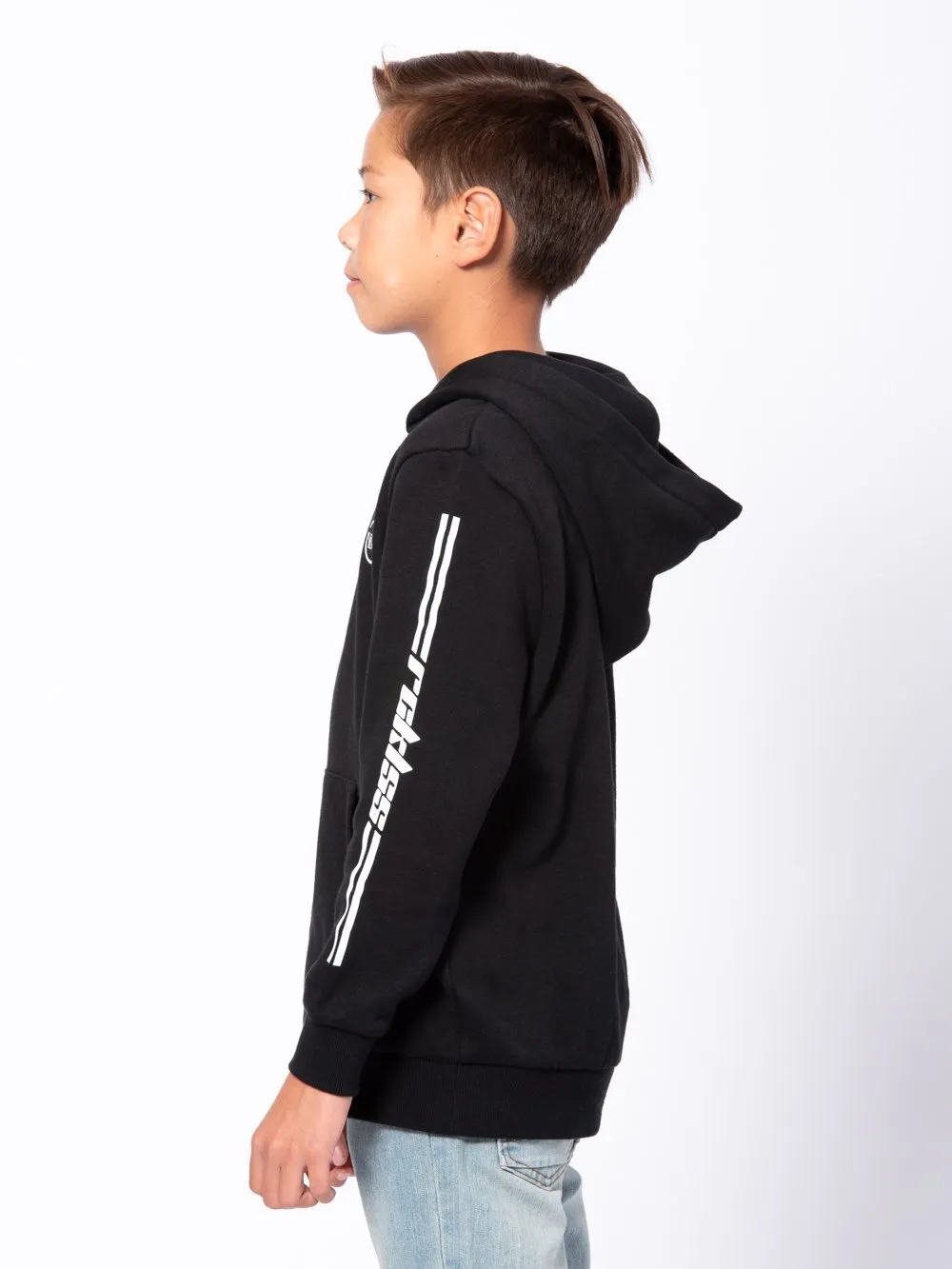 Youth Racer Hoodie - Black sold by Young & Reckless product image thumbnail 3