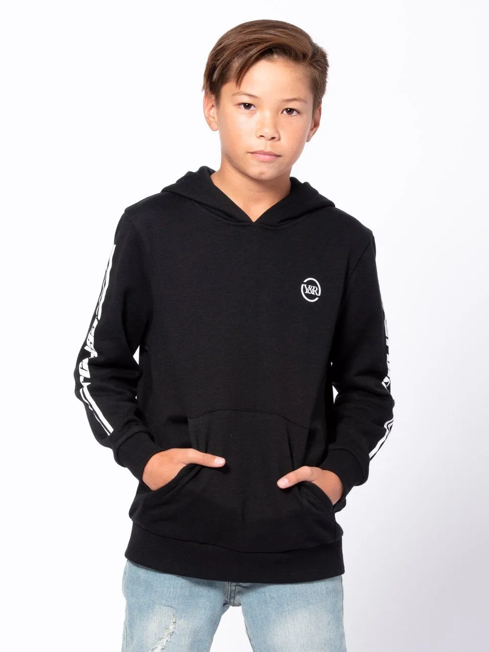 Youth Racer Hoodie - Black sold by Young & Reckless product image thumbnail 4