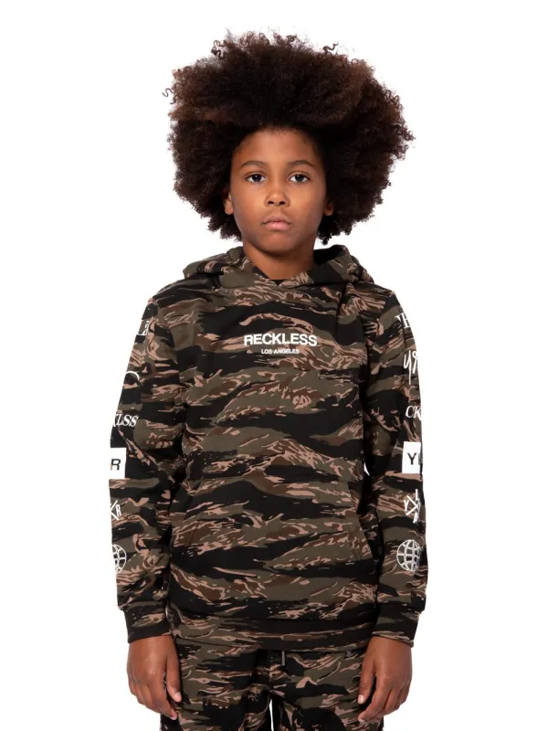 Youth Malachi Hoodie - Tiger Camo sold by Young & Reckless