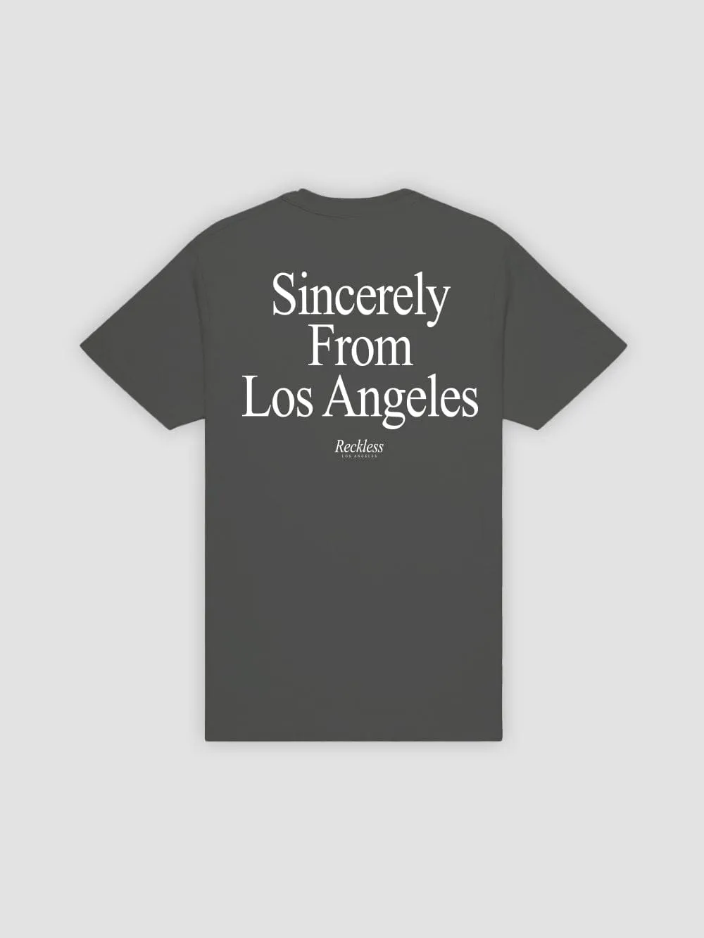 Sincerely Tee - Charcoal sold by Young & Reckless product image thumbnail 2