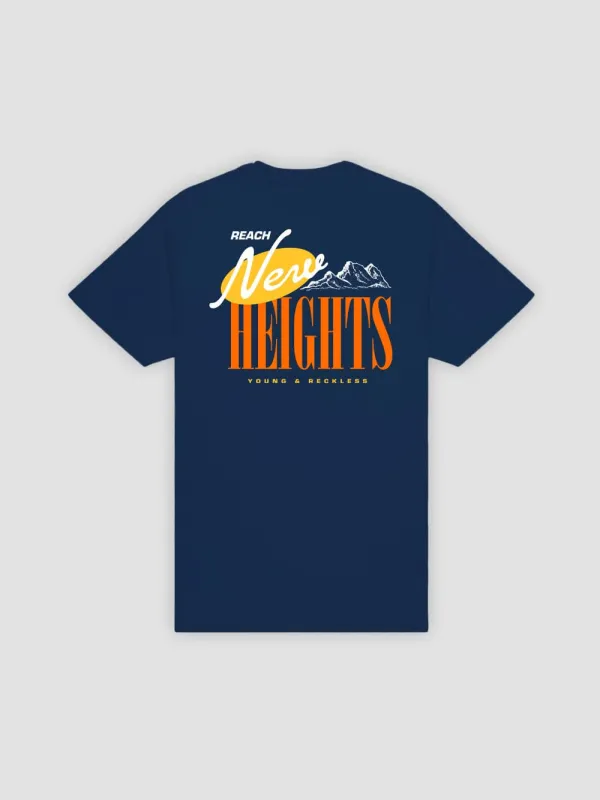 New Heights Tee - Navy sold by Young & Reckless