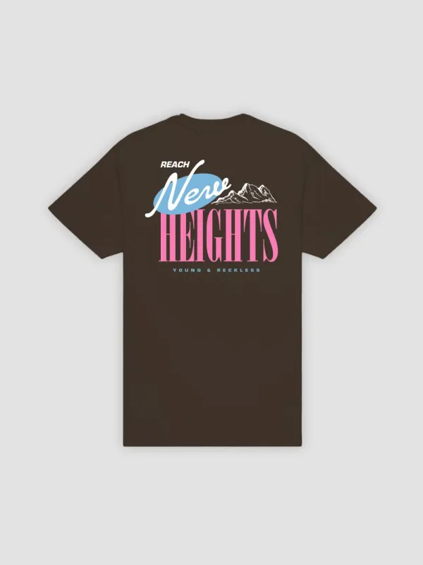 New Heights Tee - Dark Chocolate sold by Young & Reckless