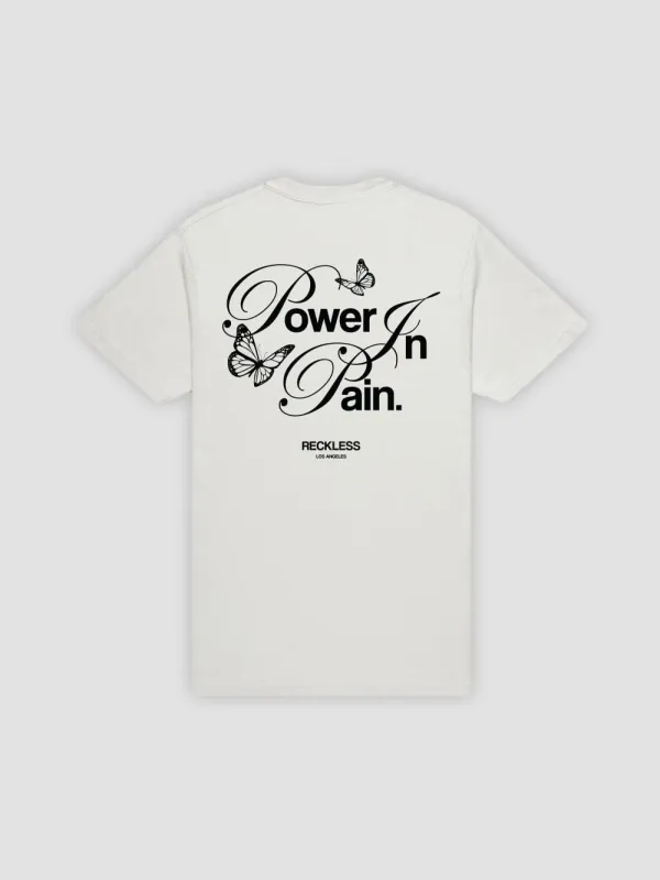 Power in Pain Tee - Natural sold by Young & Reckless
