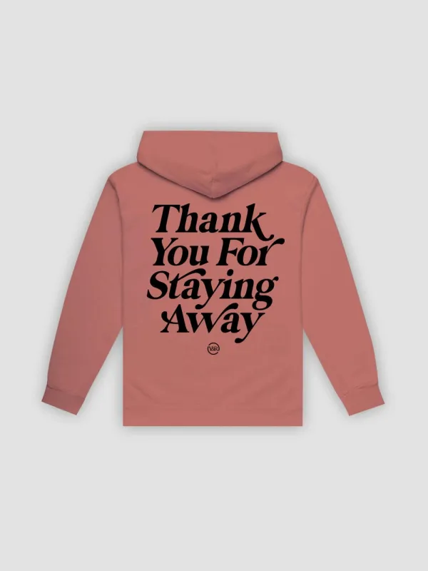 Keep Your Distance Hoodie - Dusty Rose sold by Young & Reckless