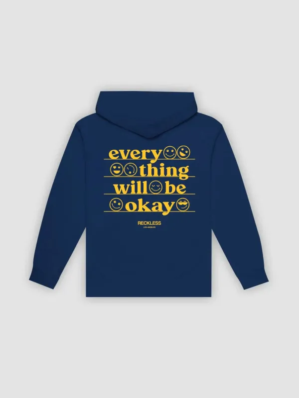 Everything Will Be Okay Hoodie - Royal Blue sold by Young & Reckless