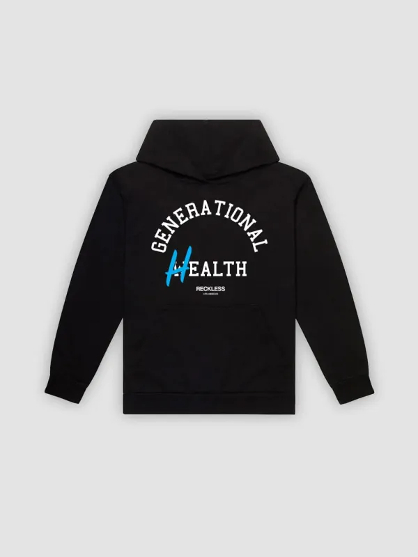 Generational Health Hoodie - Black sold by Young & Reckless