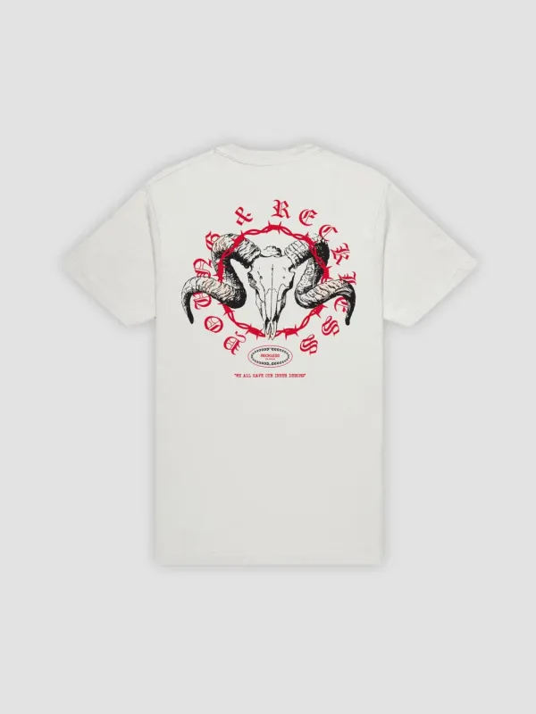 Inner Demons Tee - Natural sold by Young & Reckless