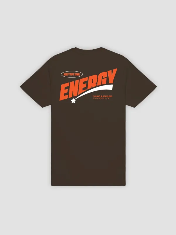 Keep That Same Energy Tee - Dark Chocolate sold by Young & Reckless