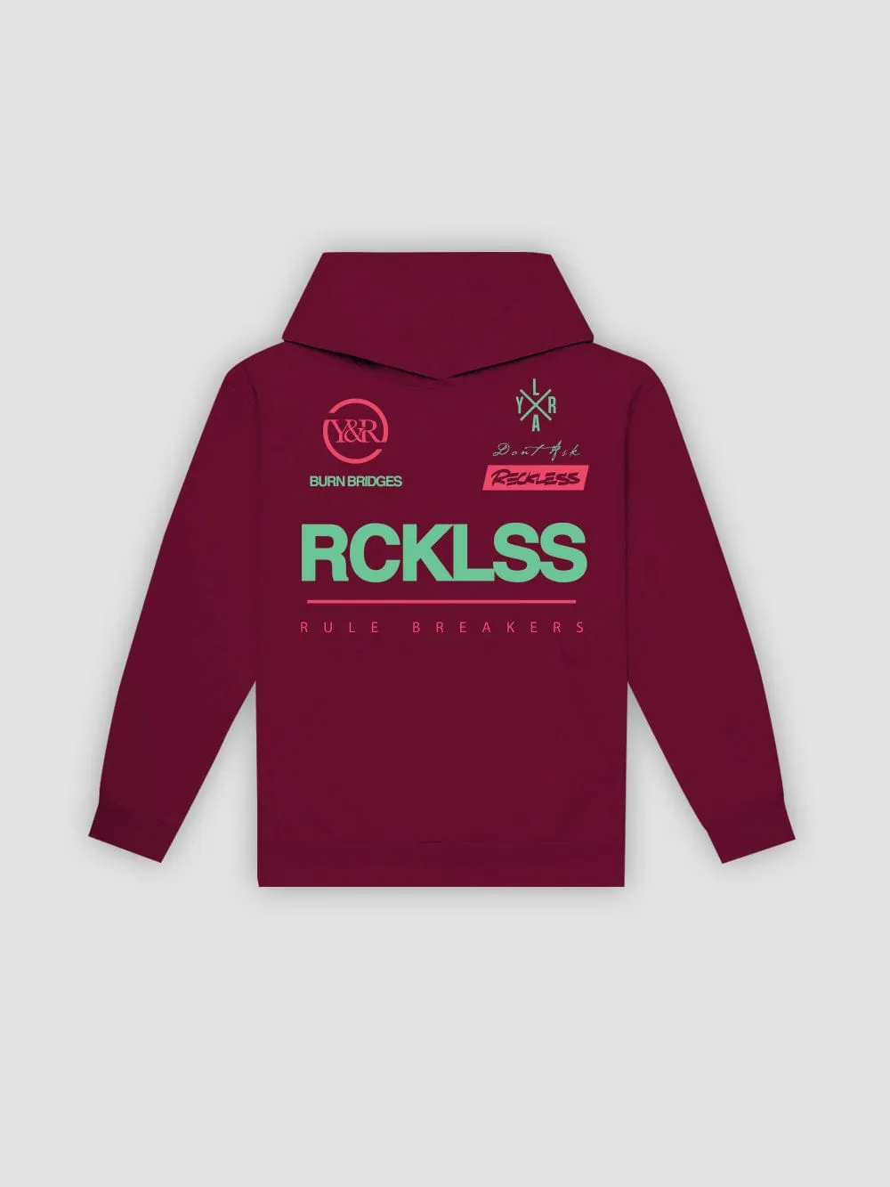 Fast Track Hoodie - Maroon sold by Young & Reckless product image thumbnail 2