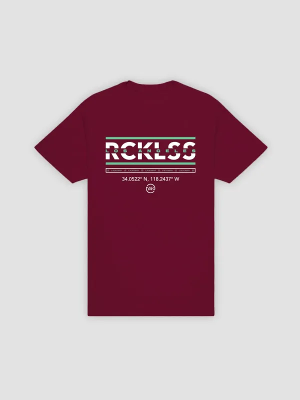 Coordinates Tee - Maroon sold by Young & Reckless