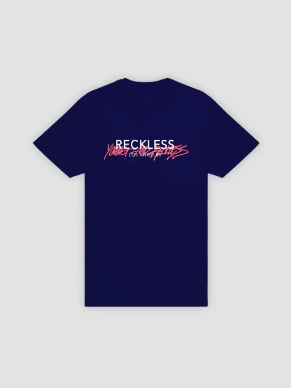 Handstyle Tee - Navy sold by Young & Reckless