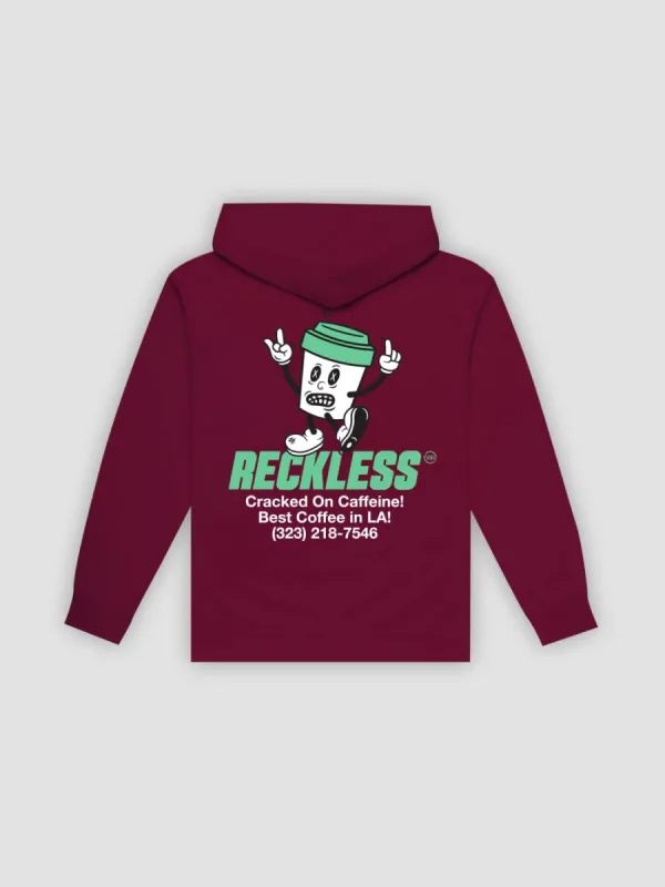 Cracked Hoodie - Maroon sold by Young & Reckless