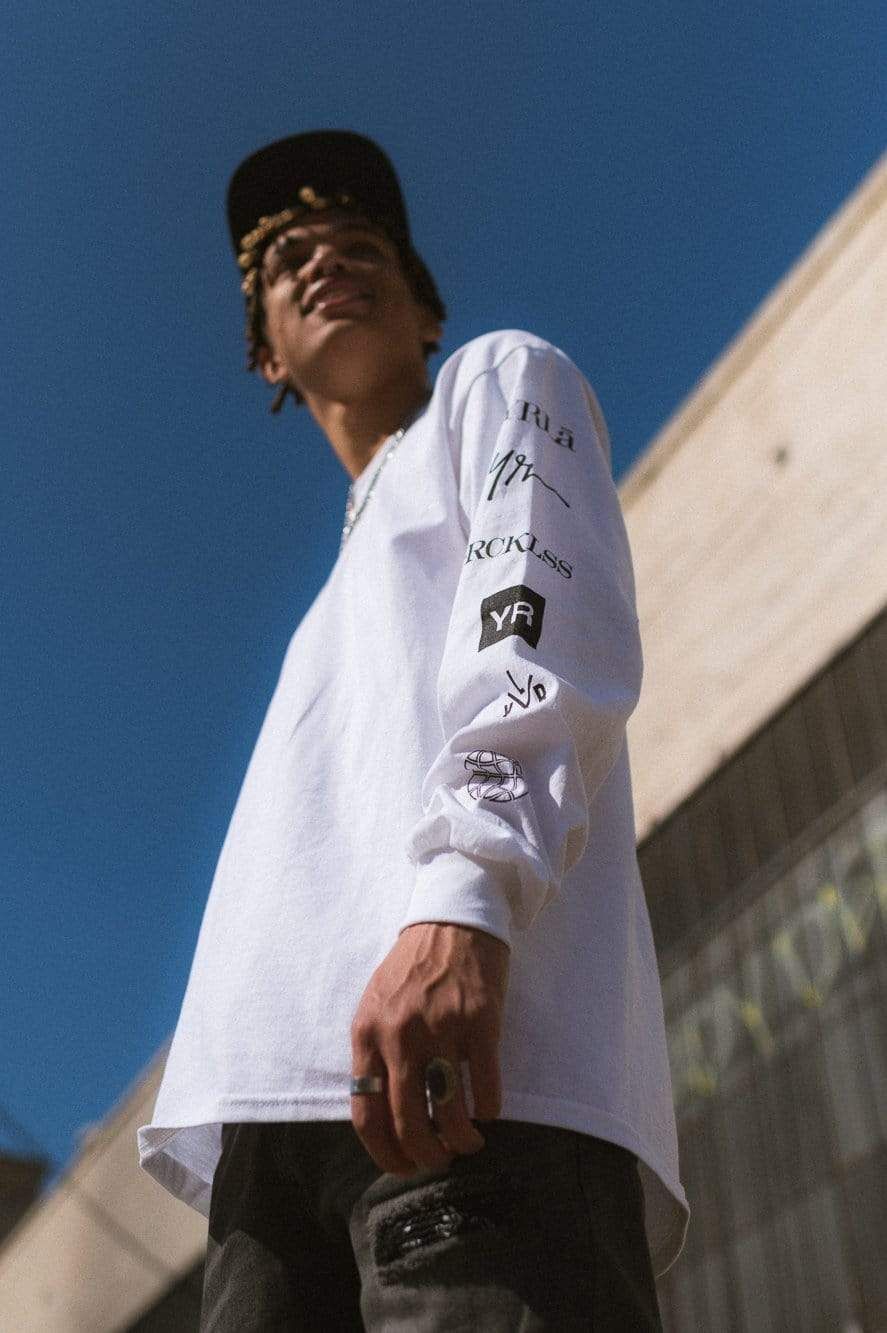 Head2Head Long Sleeve Tee - White sold by Young & Reckless product image thumbnail 5