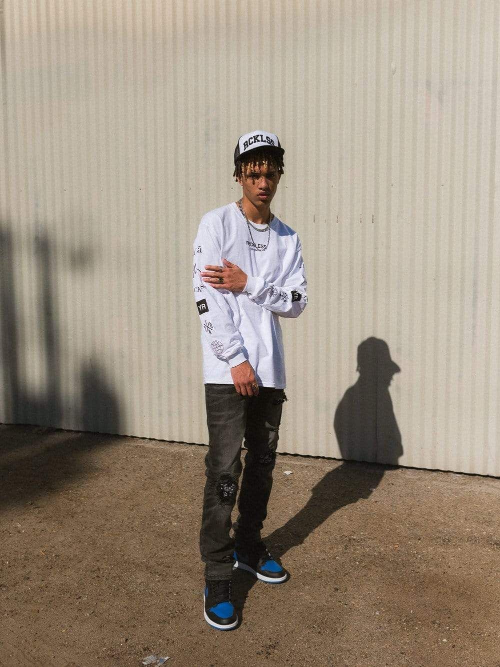 Head2Head Long Sleeve Tee - White sold by Young & Reckless