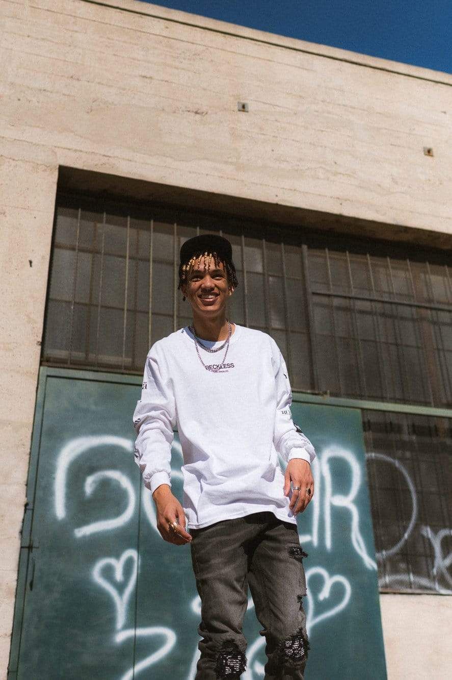 Head2Head Long Sleeve Tee - White sold by Young & Reckless product image thumbnail 6