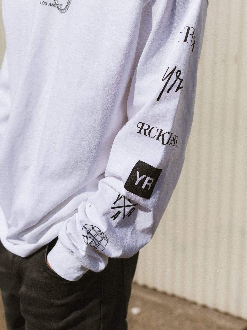 Head2Head Long Sleeve Tee - White sold by Young & Reckless product image thumbnail 2