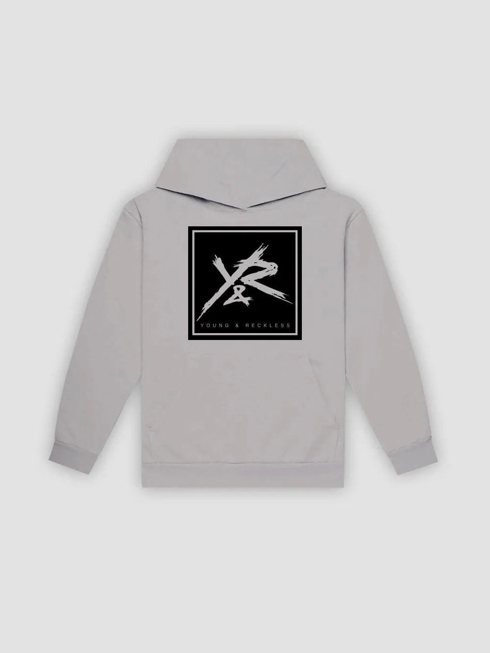 Square Logo Hoodie - Carbon Grey sold by Young & Reckless