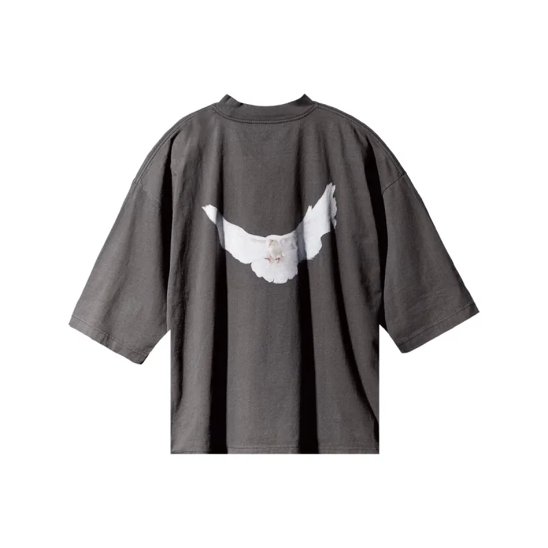Yeezy Gap Engineered by Balenciaga Dove 3/4 Sleeve Tee - Dark Grey sold by Young & Reckless