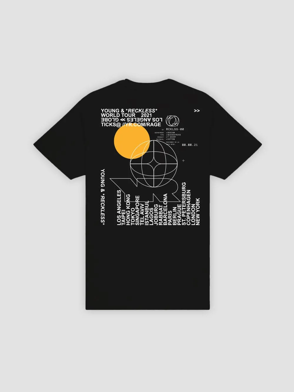 World Tour Tee - Black sold by Young & Reckless