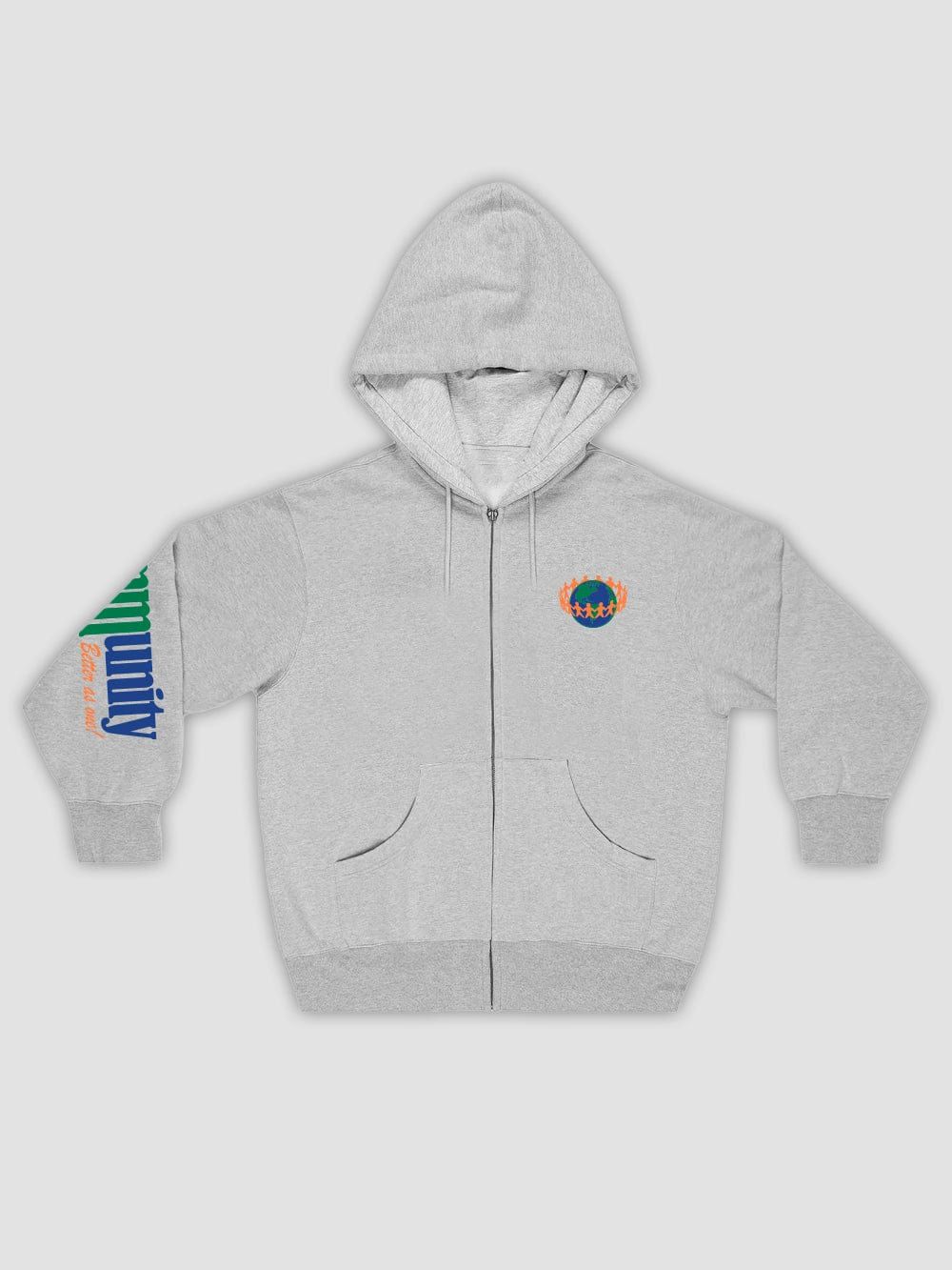 Better As One Zip-Up Hoodie - Heather Grey sold by Young & Reckless product image thumbnail 2