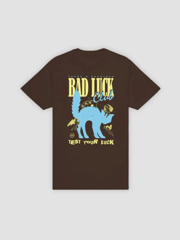 Bad Luck Tee - Chocolate Brown sold by Young & Reckless
