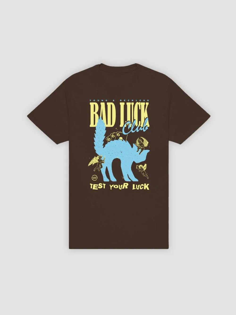 Bad Luck Tee - Chocolate Brown sold by Young & Reckless