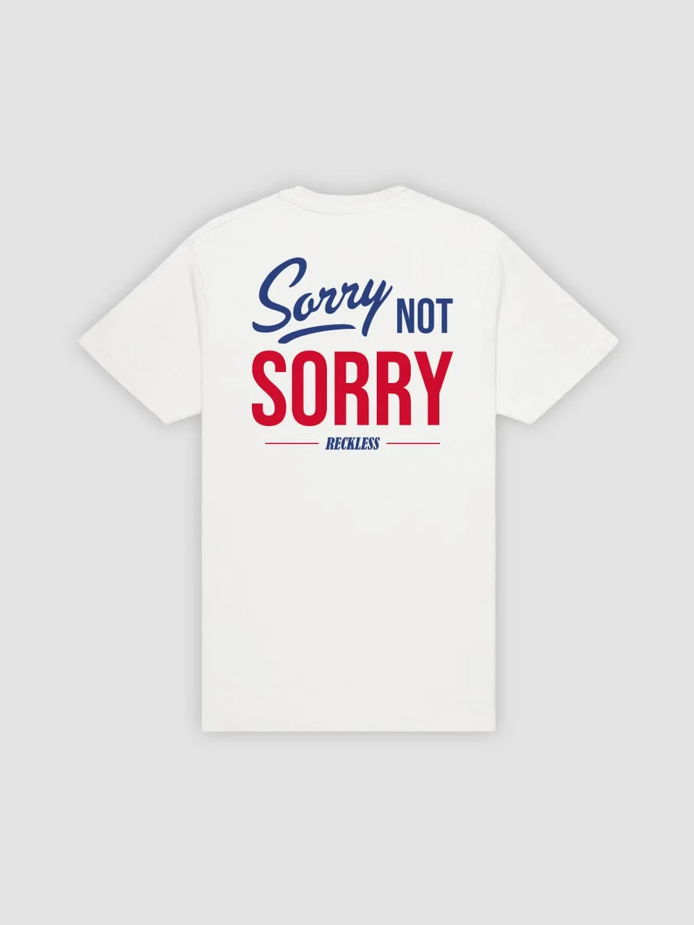 Not Sorry Tee - White sold by Young & Reckless