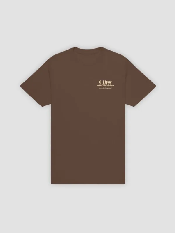 9 Lives Tee - Chocolate Brown made by Young & Reckless