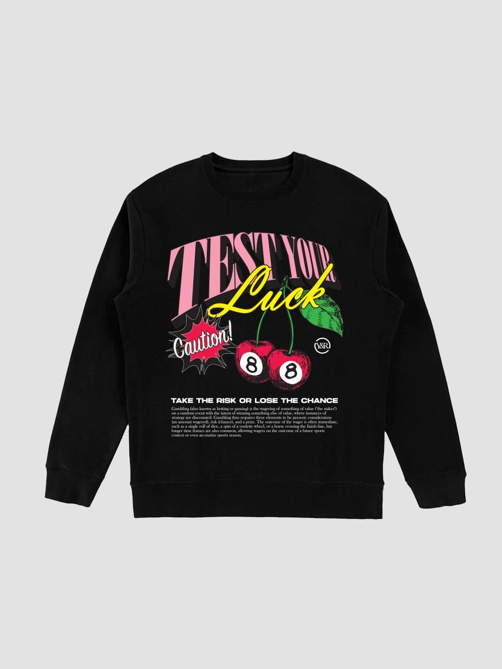 Test Your Luck Crewneck - Black sold by Young & Reckless