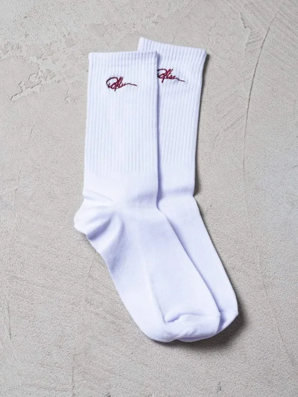 Signature Socks - White sold by Young & Reckless