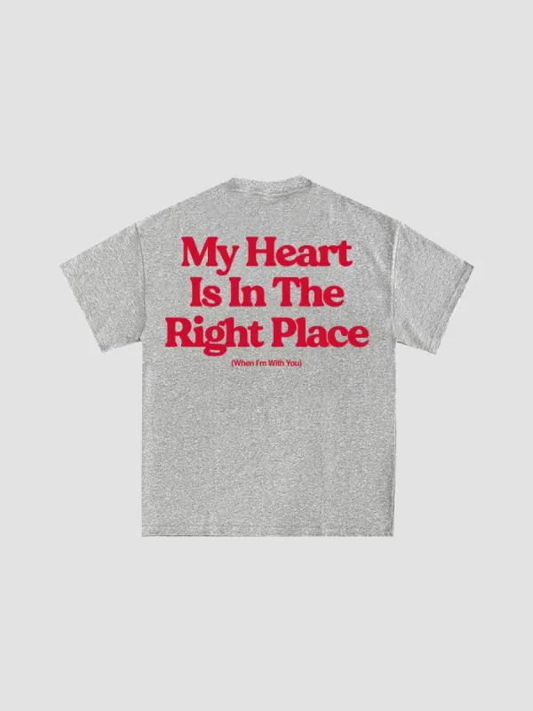 With You Tee - Heather Grey sold by Young & Reckless